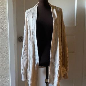 Cable knit over sized dolman cardigan